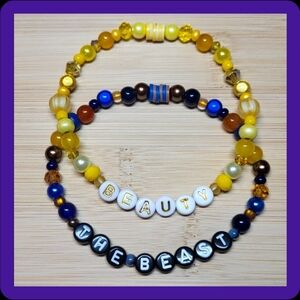 Beauty & The Beast Bracelet Duo, Size 8"